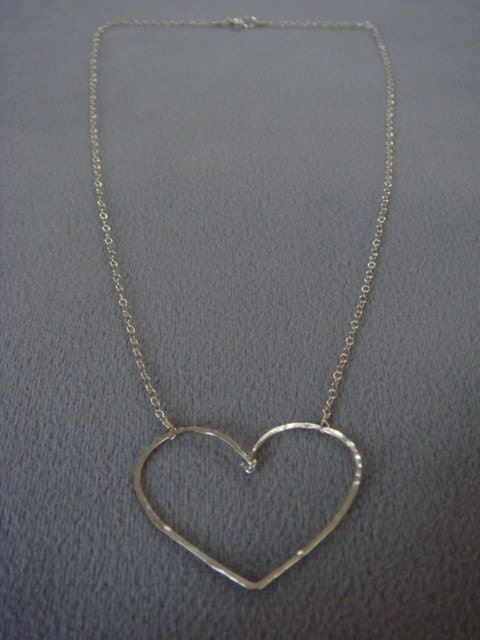 Gold Heart Necklace - Etsy