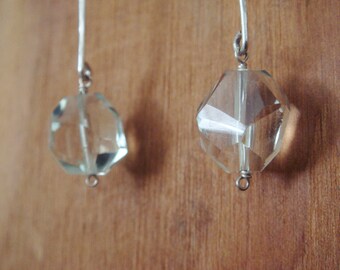 Green Amethyst Stix Earrings