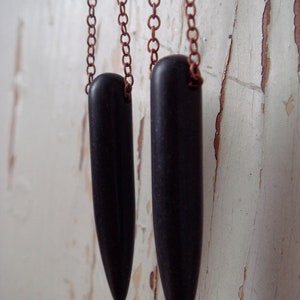 Black Howlite Spike Earrings image 2