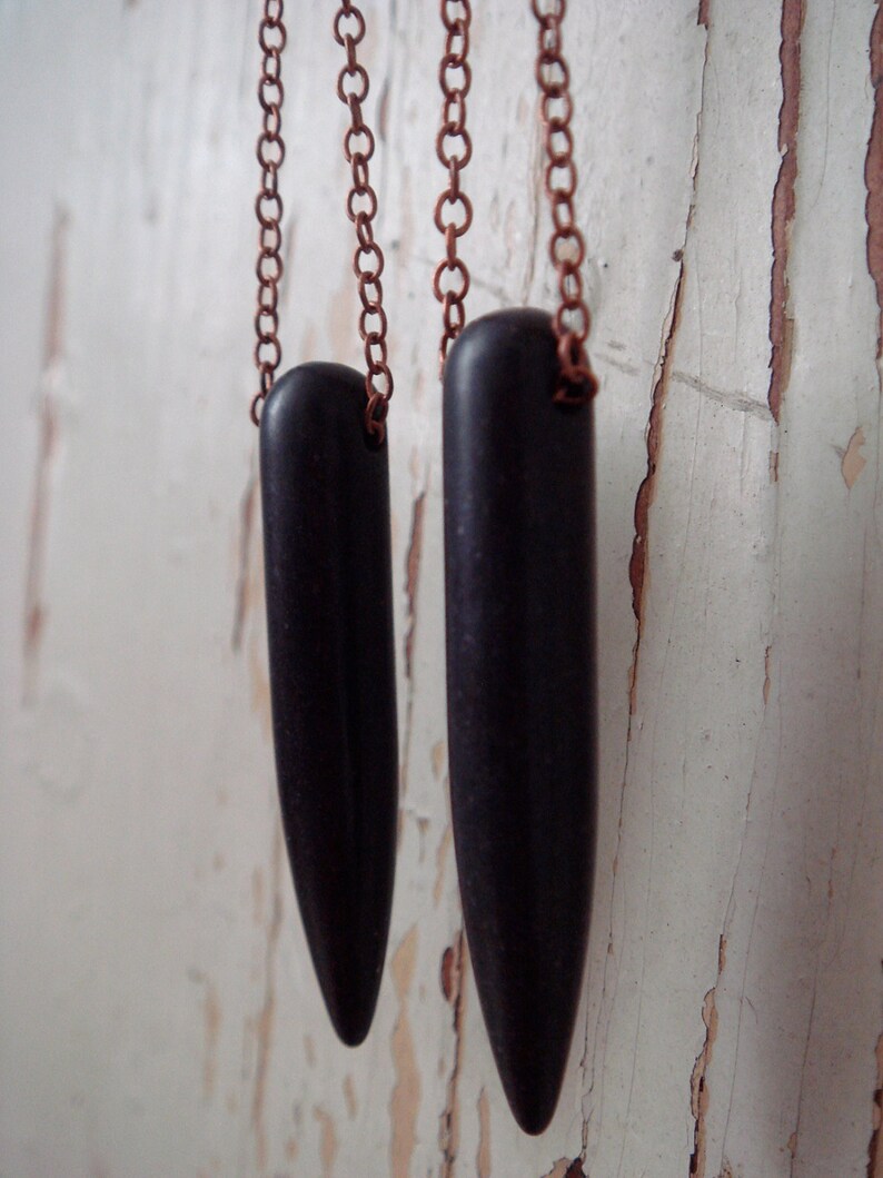 Black Howlite Spike Earrings image 2