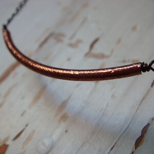 Copper Arc Gunmetal Necklace