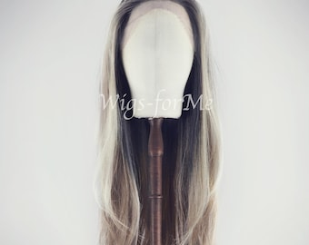 Handmade wig, 100% human hair or a mix with synthetic hair, full lace or lacefront cap, Paris model