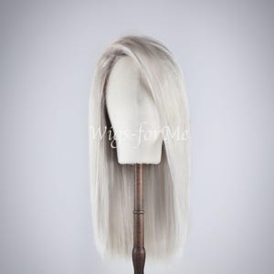 Handmade perruque, cheveux 100% humains européen, blond blanc, full lace ou lace front cap, modèle ice