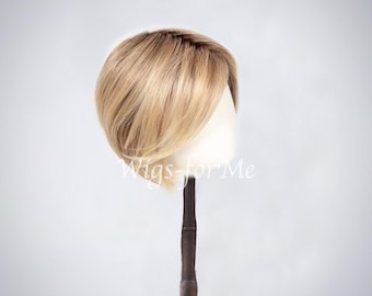 Handmade wig, 100% European human hair, several colors available, lace front cap, short model