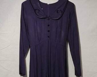 Vintage 80s / 90s Nina Piccalino Sophisticated And Classy Purple Maxi Dress