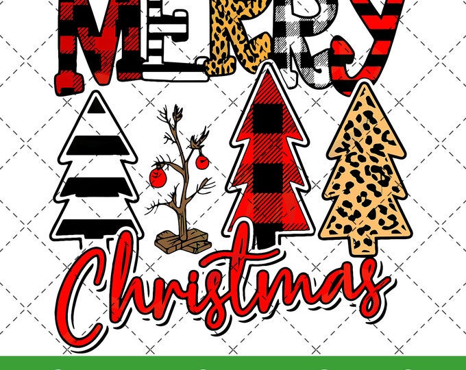 White Buffalo Plaid Merry Christmas With Santa Hat Christmas - Etsy