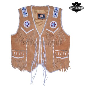 Traditional Men Brown Western Suede Leather Vest - Classic