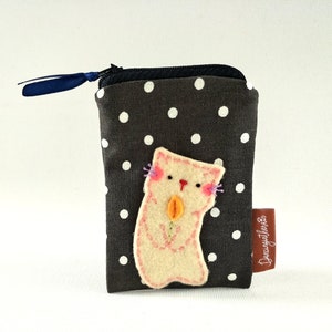 Tarjetero con diseño de gato, tarjetero, tarjetero, tarjetero bonito, tarjetero bonito, tarjetero de visita, monedero, tarjetero con diseño de gato