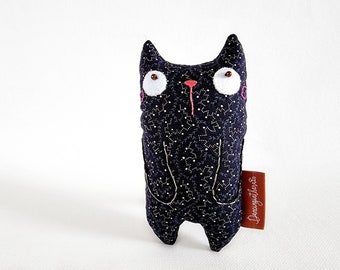 Poupée artistique chat bleu, peluche chat bleu, peluche chat, chat en tissu, chat en tissu, jouet de bureau chat, décoration chat, cadeau papa chat, drôle de chat chat idiot