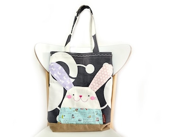 Easter Bunny Rabbit Tote bag Handmade Rabbit Bag Bunny Bag