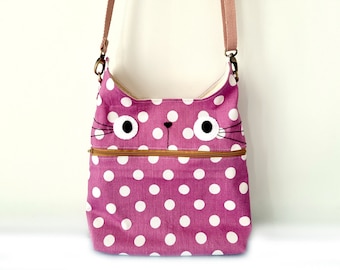 Cat Crossbody Bag for Girls cross body Bag Cat Purse Cute Bag for Teens Casual Bag for Women Cat Lover Gift