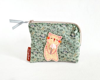 Cat Coin Purse, Cat Pouch, Kitty Coin Purse, Small Change Purse, Cat Coin Wallet, Coin Pouch For Girl, Gift, Grand daughter Gift, Sweet Gift