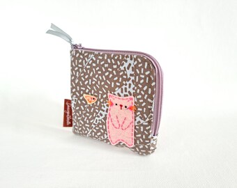 Zipper Pouch-Cat, Cat Coin Pouch, Cat Pouch, Cat Coin Purse, Coin purse, Cute Coin Purse, Girls Change Purse, Small Pouch, Cute Pouch