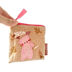 Cute Cat-muntportemonnee – klein zakje met ritssluiting voor munten, kaarten en contant geld – kattenliefhebbercadeau – Kawaii Kitty-wisseltas – dierenaccessoiretas