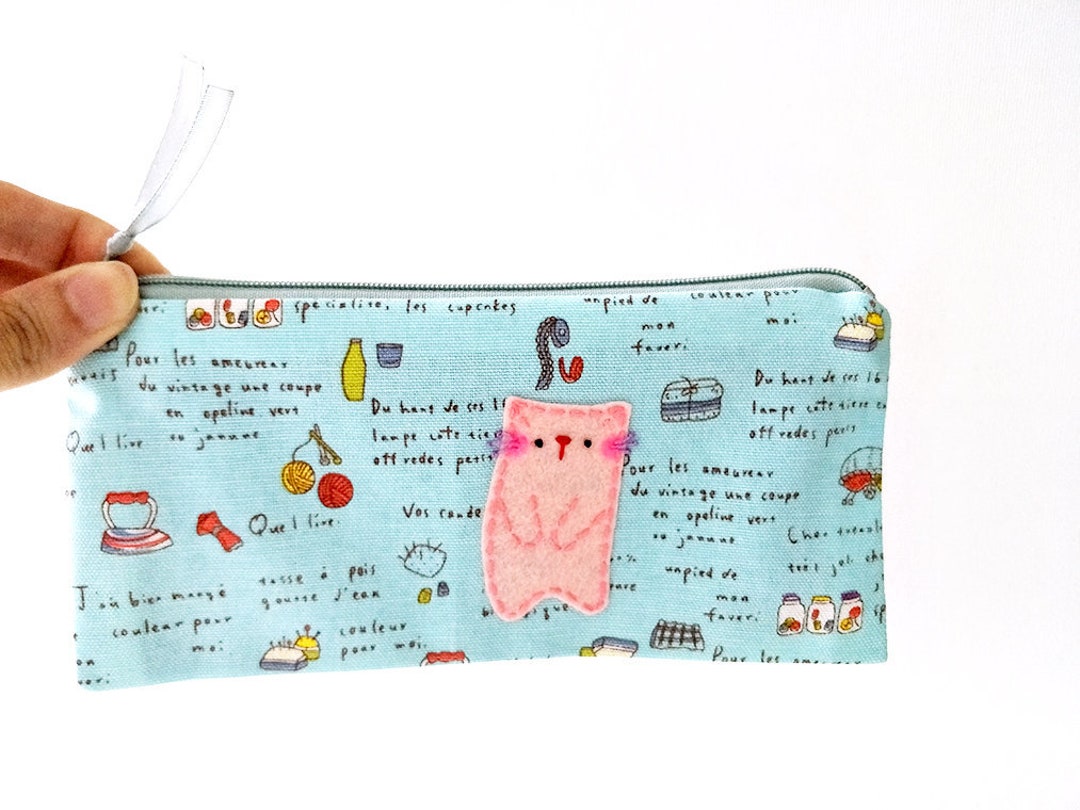 Cat Pencil Case Cute Pencil Case Cat Pencil Pouch School Etsy