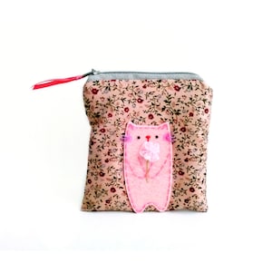 Monedero de gato, bolsa con cremallera de gatito, regalo de gato kawaii, billetera de gato linda, monedero de animal, accesorio de gato, regalo con temática de gato, mini monedero