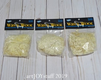 3 bags of curly lamb wood - craft supplies - doll making - Santa