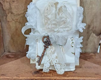 GORGEOUS bundles - a beautiful eclectic mix of vintage and new bits and bobs for junk journal - fabric art - supplies