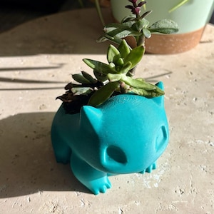 Bulbasaur Pokémon Planter Succulent Pot Cute Desk Decor Handmade Plant Holder