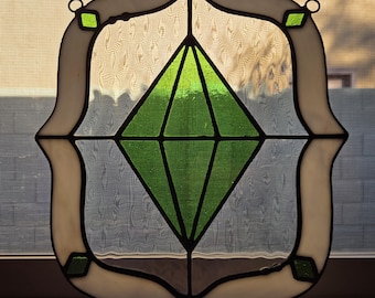 Stained Glass Sims Plumbob Panel