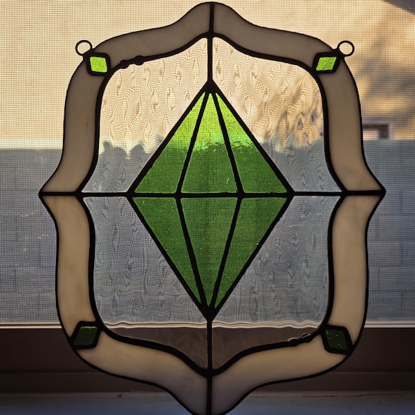 Stained Glass Sims Plumbob Panel