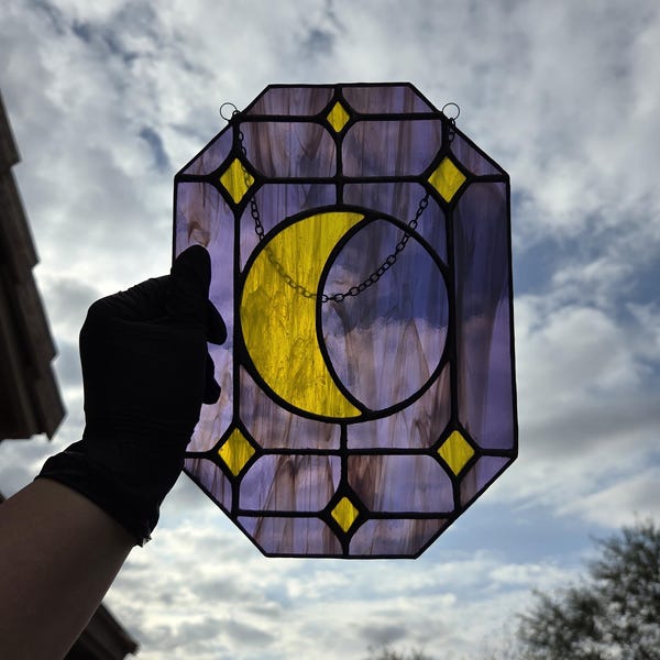 Celestial Stained Glass Panel