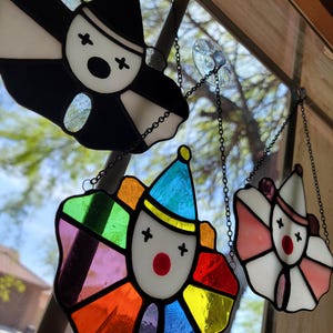 Clown Suncatcher (real stained glass)