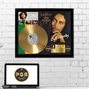 Bob Marley Gold Record – Framed Vinyl Art – Reggae Music Wall Decor