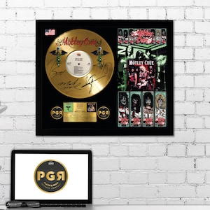 Mötley Crüe Gold Record – Framed Vinyl Art – Rock Gift – 80s Music Wall Decor