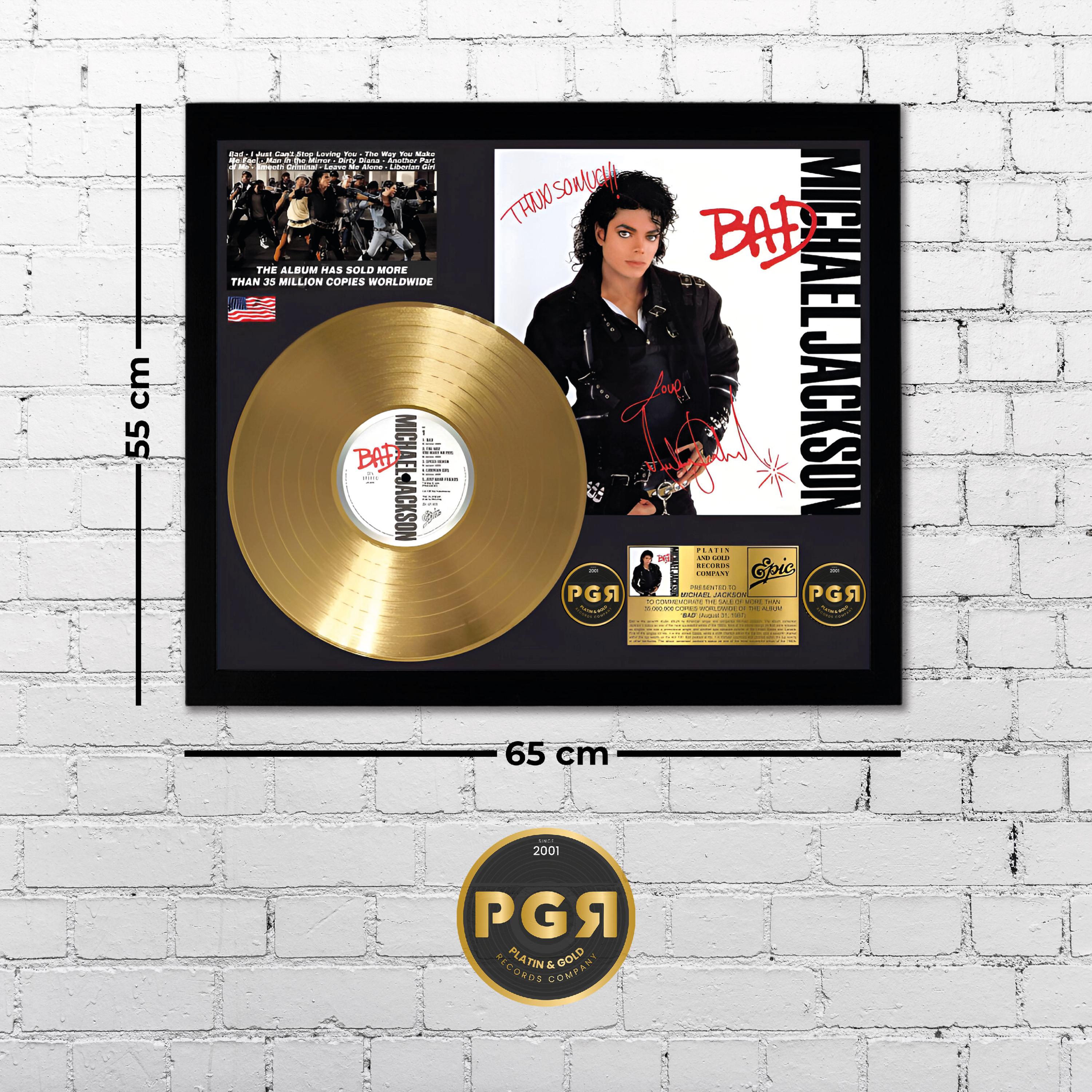 マイケルジャクソン MichaelJackson LP レコード サイン額縁 Framed Gold Michael Jackson Record: Signed Album Cover Wall Art - Etsy