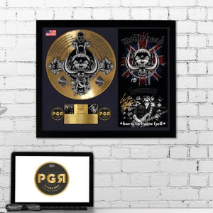 Motörhead Gold Record – Framed Vinyl Wall Art – Metal Music Gift for Fans