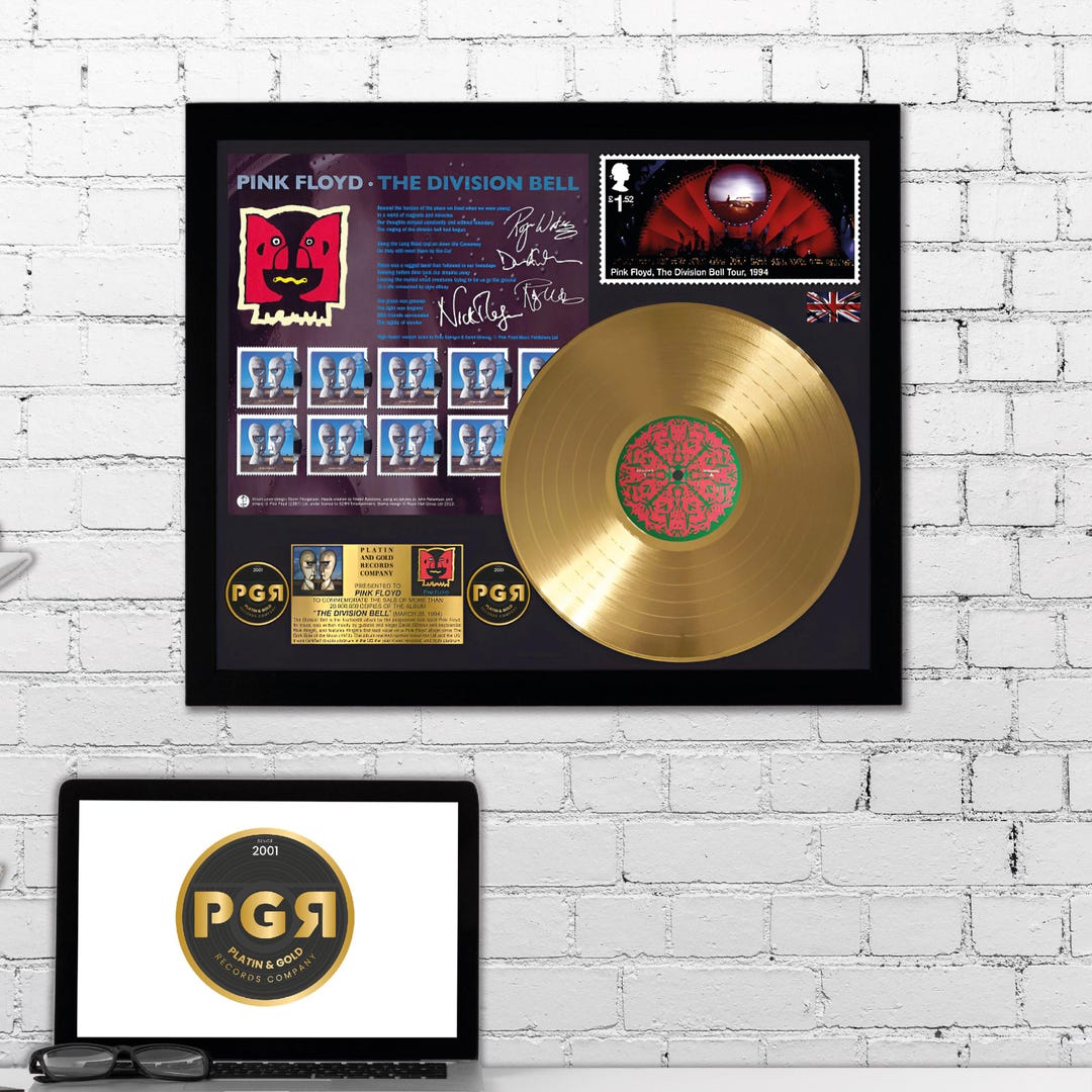 Pink Floyd – Framed Gold Plated Record Vinyl – Copy Signed – Premium ...