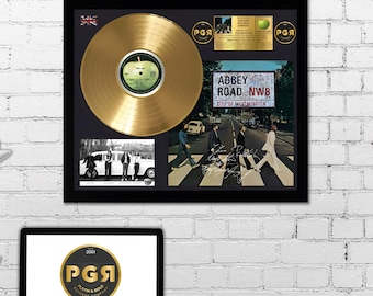 The Beatles Abbey Road – Framed Gold Plated Record Album Art