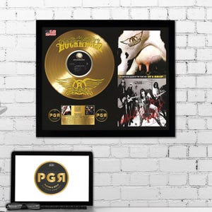 Aerosmith Gift – Gold Record Wall Art – Rock Decor for Fans