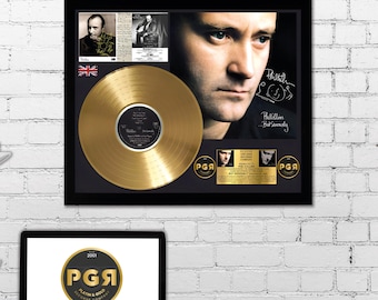 Phil Collins – Gold Record Frame – Genesis Wall Art – Retro Music Decor – Gift for Him