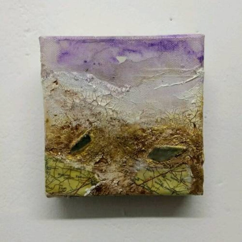 Abstract Mixed Media Texture Canvas Art Landscape Painting Etsy