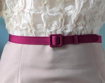 Custom Fabric Belt • 3/4" wide, Retro Style, Made to Your Waist