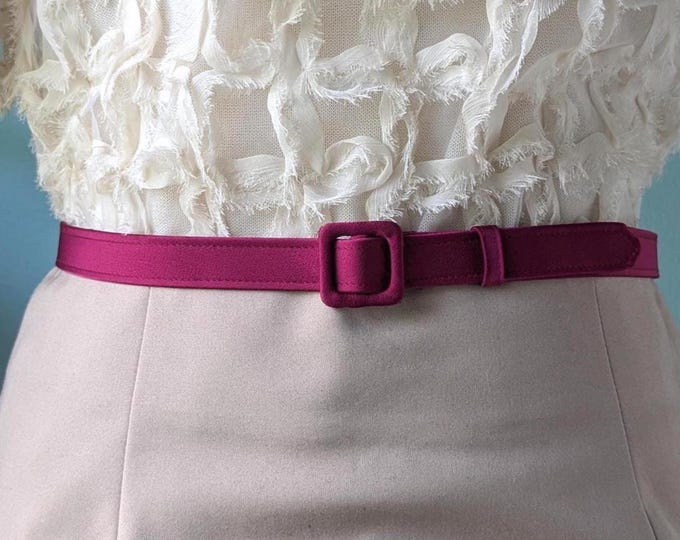 Custom Fabric Belt • 3/4" wide, Retro Style, Made to Your Waist