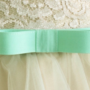 1 mint bow belt bow belt cotton fabric belt seafoam green mint belt custom SIZES and COLORS available image 4