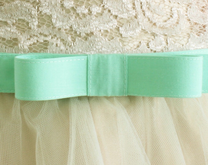 Custom Fabric Bow Belt • Cotton Dress Belt, Made to Your Waist