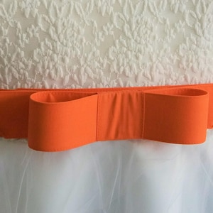 wide bow belt - Orange belt,  fabric belt -  wide belt - wide belt - plus size - 2 inch wide