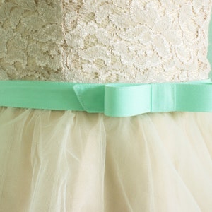 1 mint bow belt bow belt cotton fabric belt seafoam green mint belt custom SIZES and COLORS available image 1