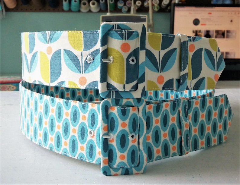 wide fabric belt