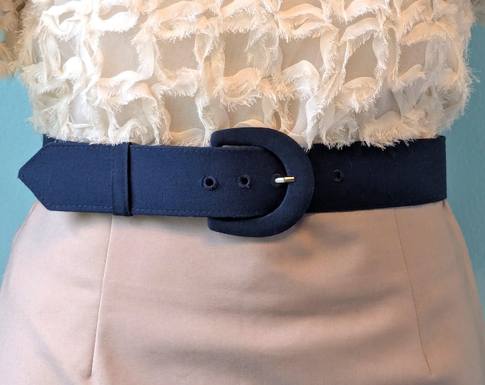 Custom Fabric Covered Belt • 1.5 inch wide, Handmade D-Buckle, Made to Order
