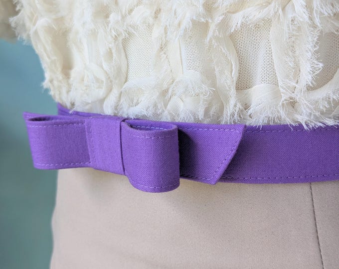 Custom Fabric Bow Belt • 1" Wide, Made to Measure