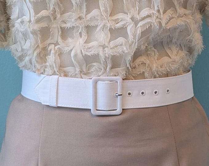 Custom Fabric Covered Belt • 1.5 inch wide, Retro Style Dress Belt, Made to Measure