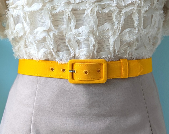 Custom Fabric Belt • 1 inch wide,  Handmade Cotton Belt with Covered Buckle