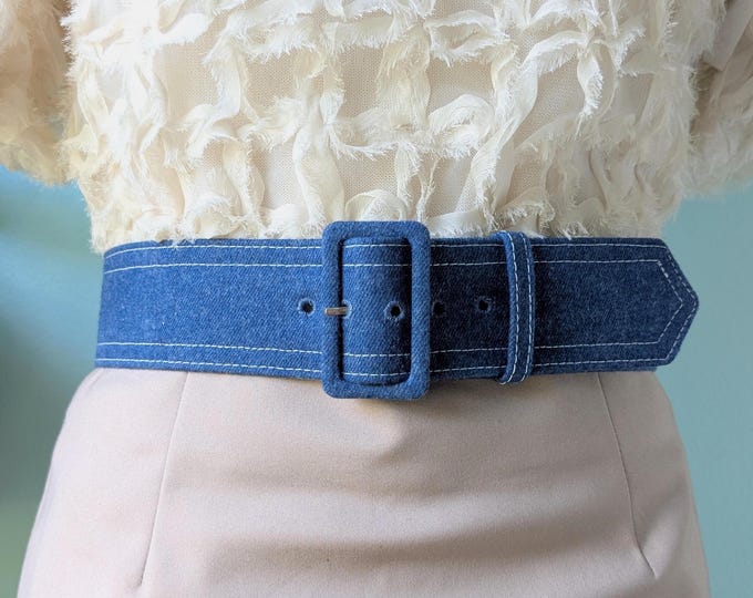 Custom Denim Belt • Handmade Fabric-Covered Dress Belt • different widths