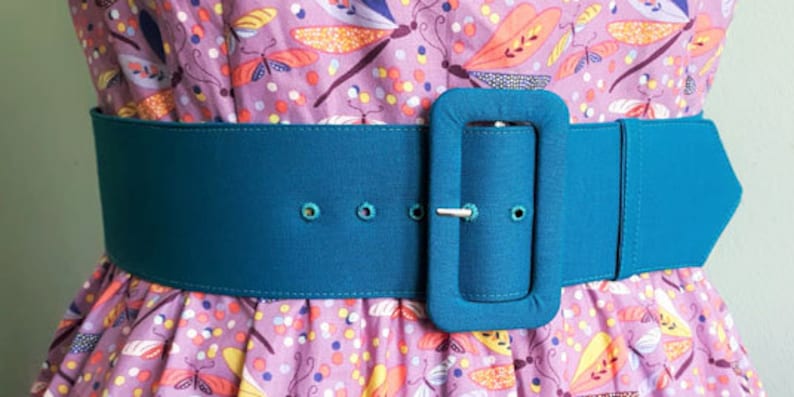 2.5 inch custom belt with matching fabric covered buckle in many colors, handmade belt, custom made belt, custom fabric or color image 3