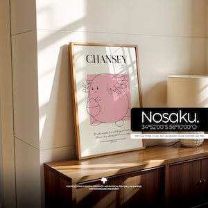 Chansey |Pokemon |Wall art |Arte de pared |Impresiones de pared |Póster de regalo |Printable poster |Arte para imprimir |Nintendo